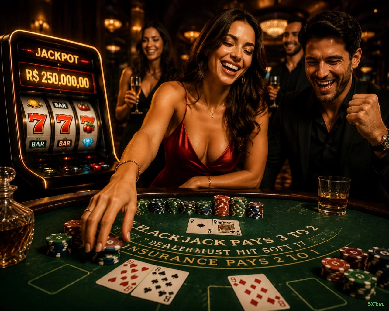 Jogos de Cassino Premium - Slots, Roleta, Blackjack e Dealer Ao Vivo